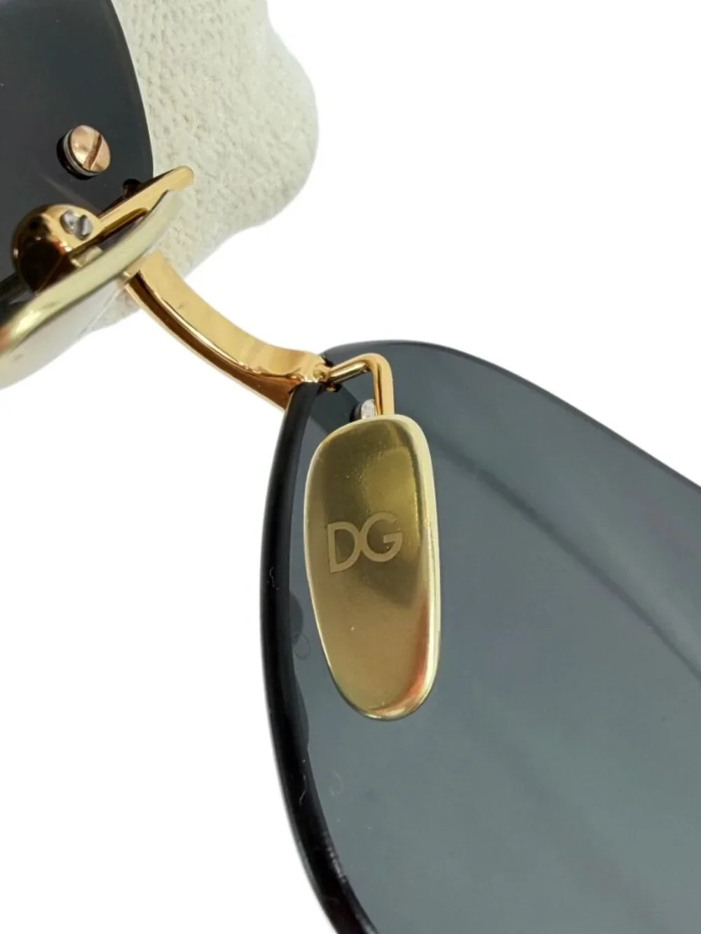 DOLCE & GABBANA DG2319 Gold Frame Black Sunglasses Made in Italy